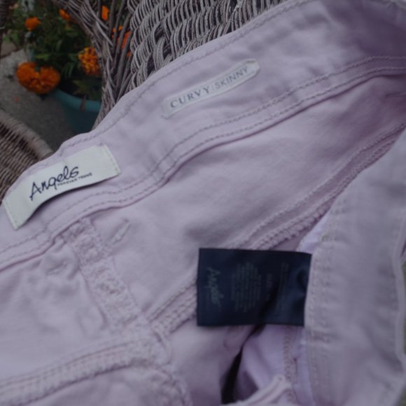 Curvy Skinny Angels Forever Light Lavender Stretch Jeans - Picture 6 of 6